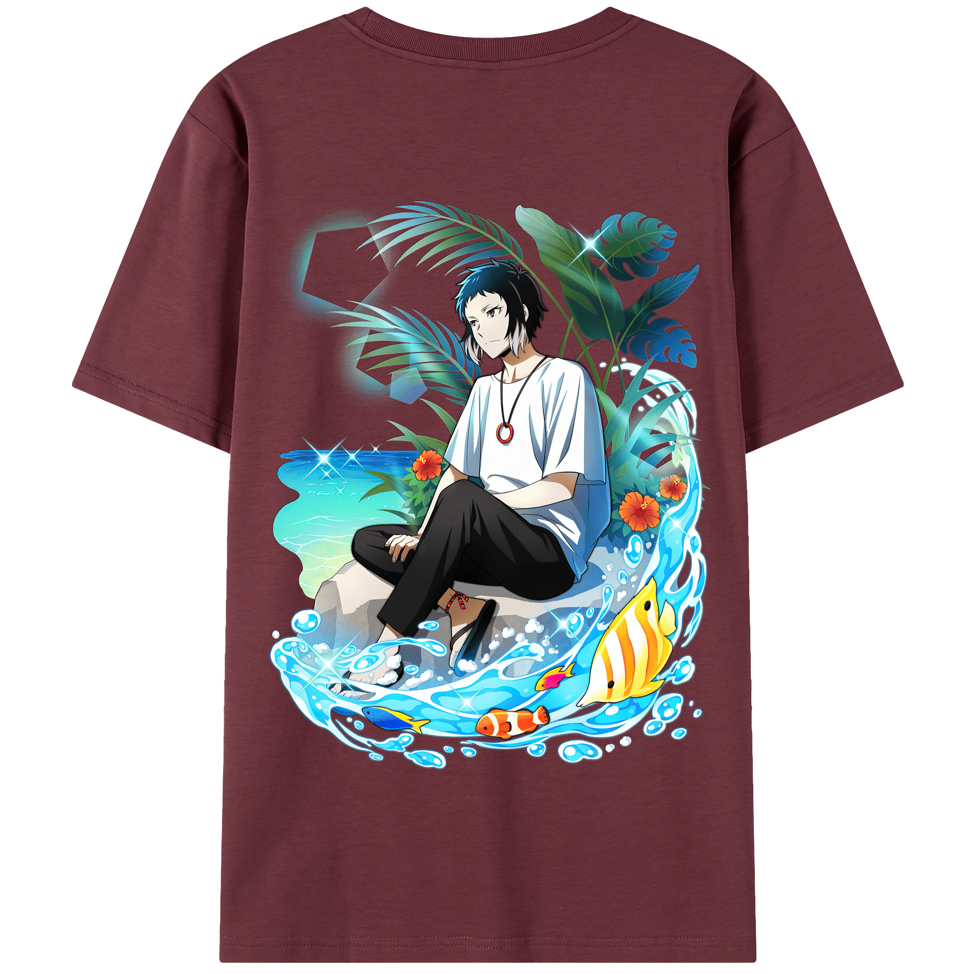 （画像用） 文豪ストレイドッグス Bungo Stray Dogs 綿100％半袖Tシャツ（背面プリント）